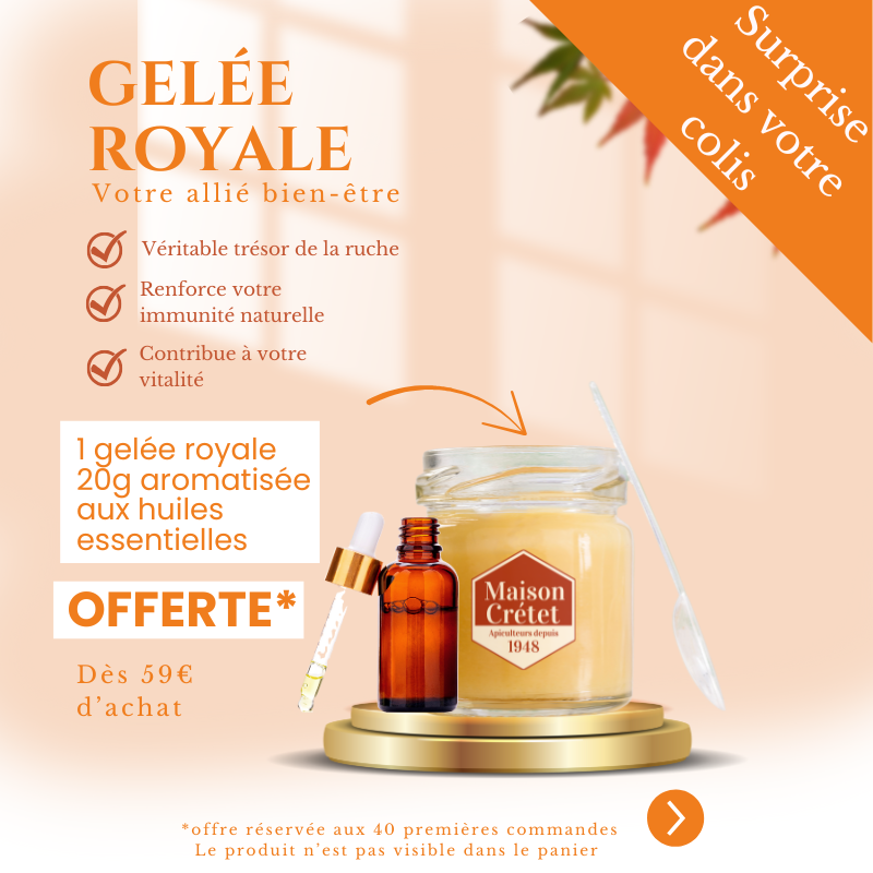 dès 59€ d'achat une gelée royale offerte 
